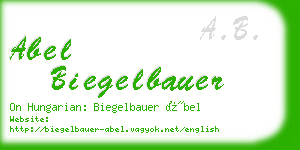 abel biegelbauer business card